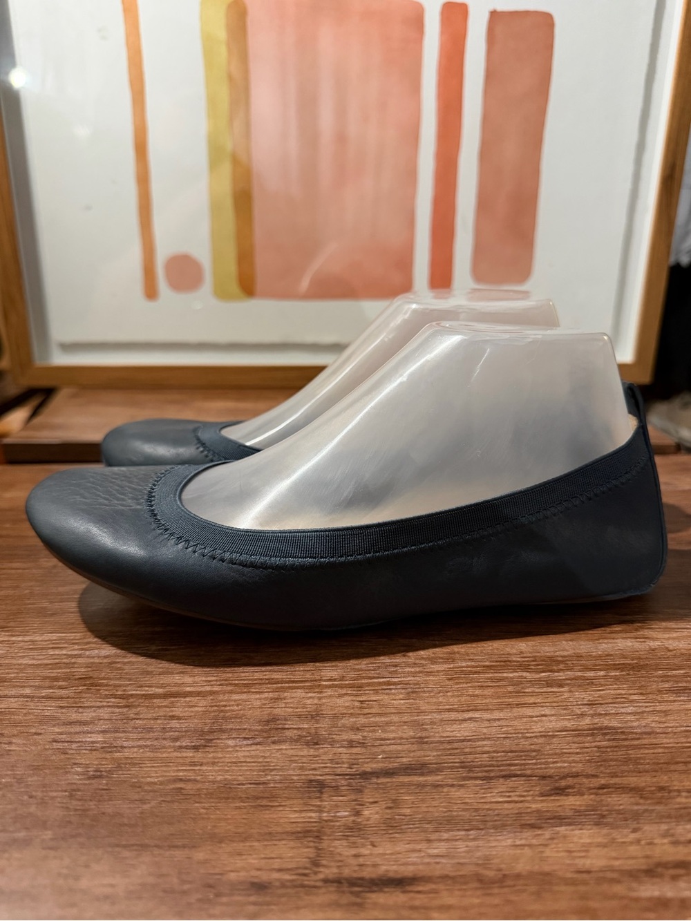 Yosi Samra Samara Foldable Leather Ballet Flat Deep Navy Sz 8 NWOT - Picture 5 of 10
